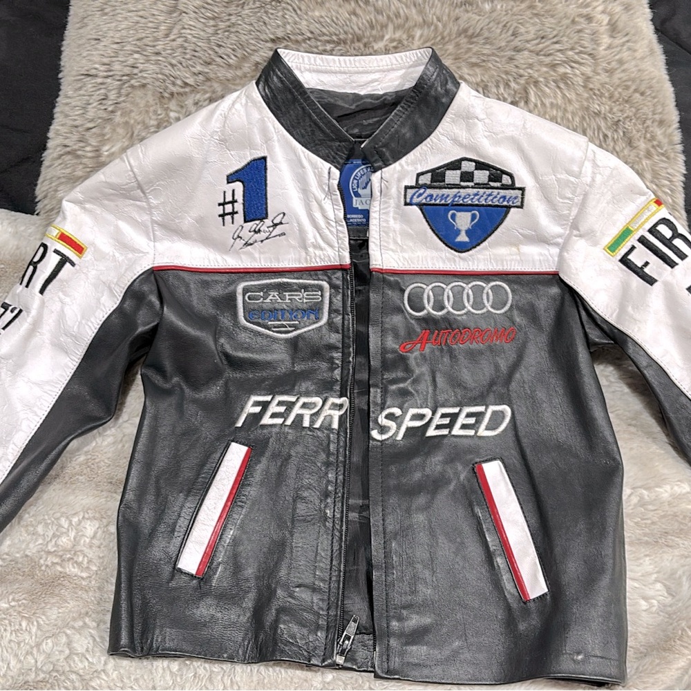 Boys Leather Jacket - EUC
